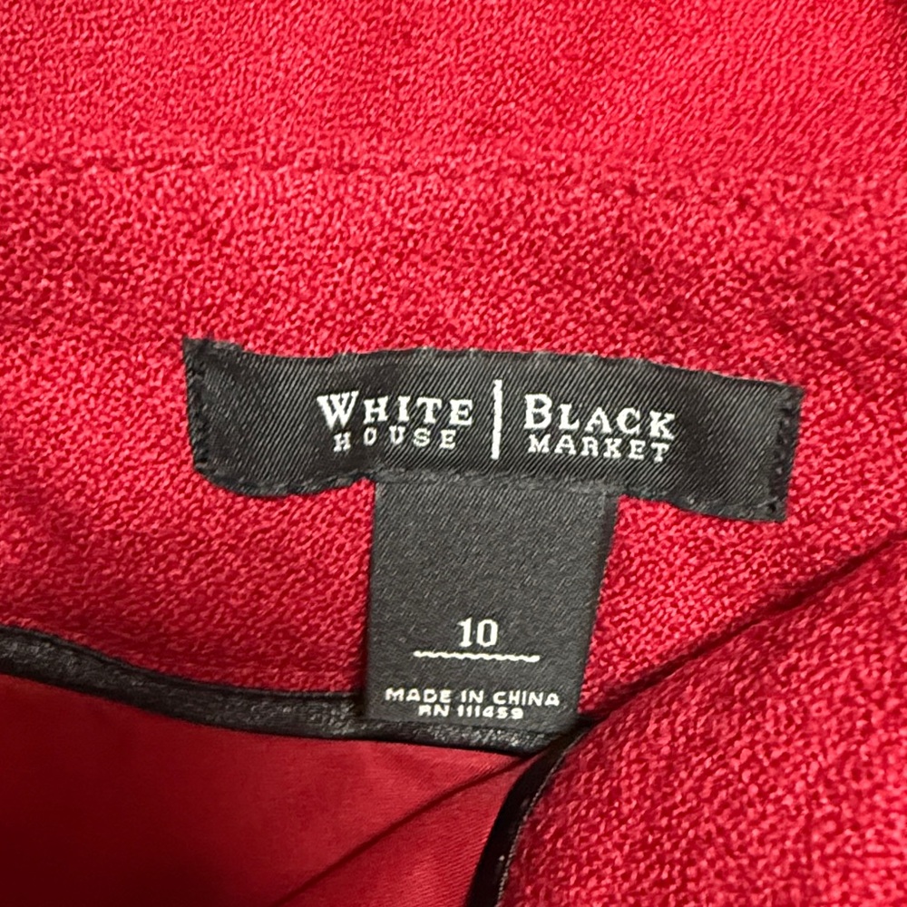 White House Black Market Red Suit Jacket and Skirt - Picture 10 of 14